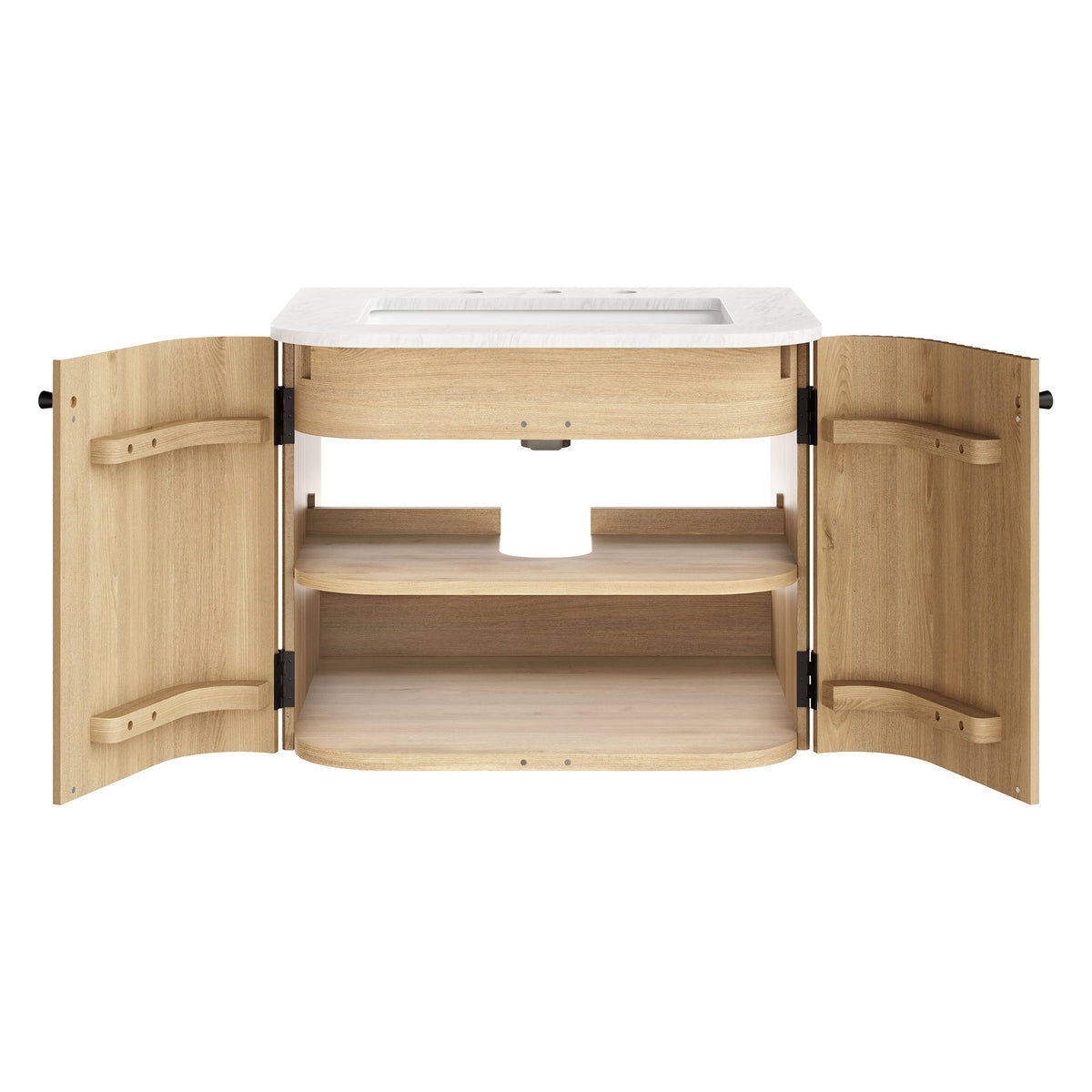 Zia Wall-Mount Bathroom Vanity with Marble Sink - view 31