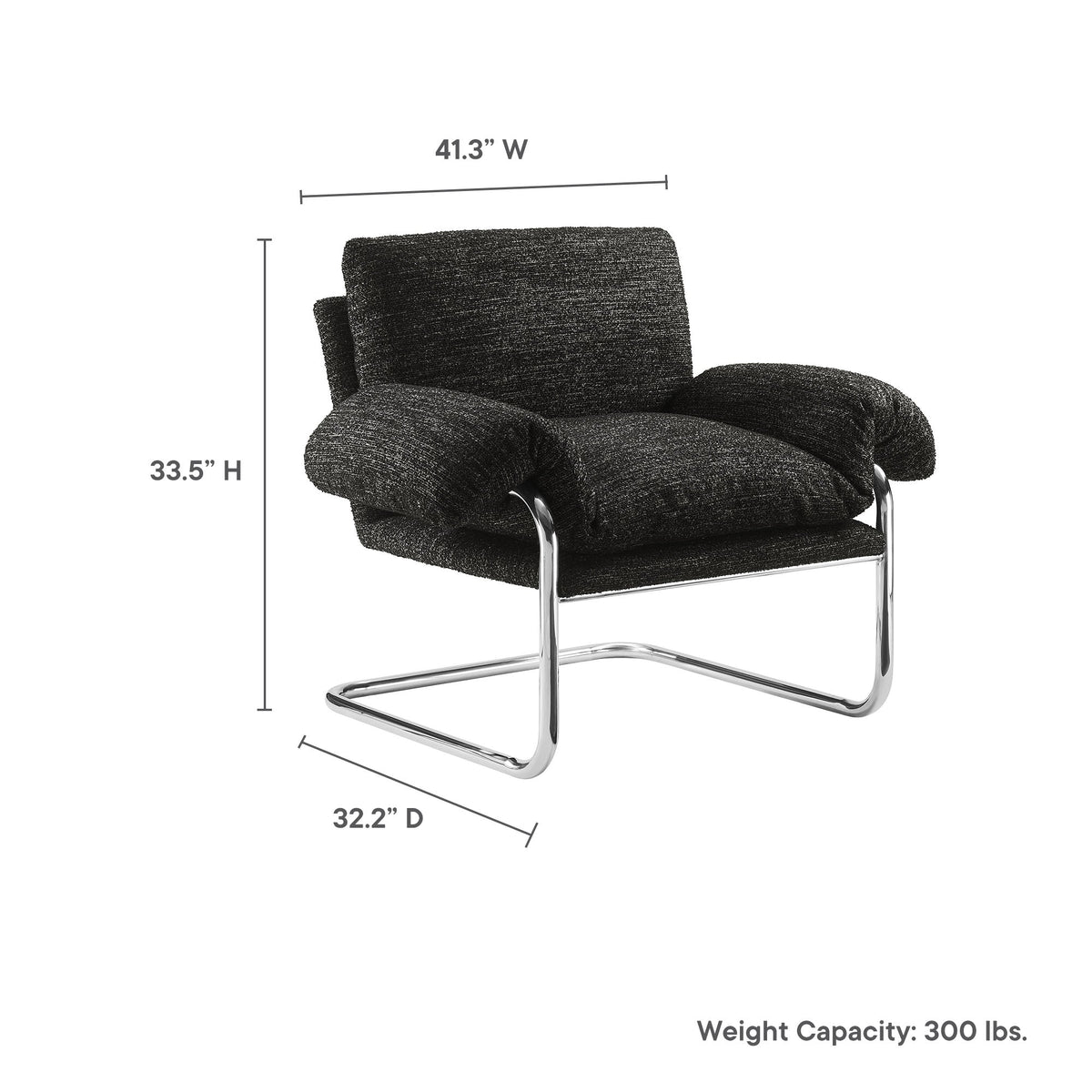 Ansel Boucle Fabric Accent Chair