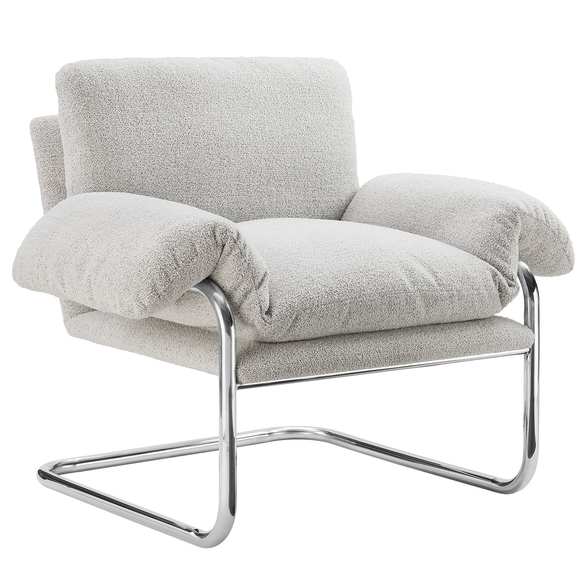 Ansel Boucle Fabric Accent Chair
