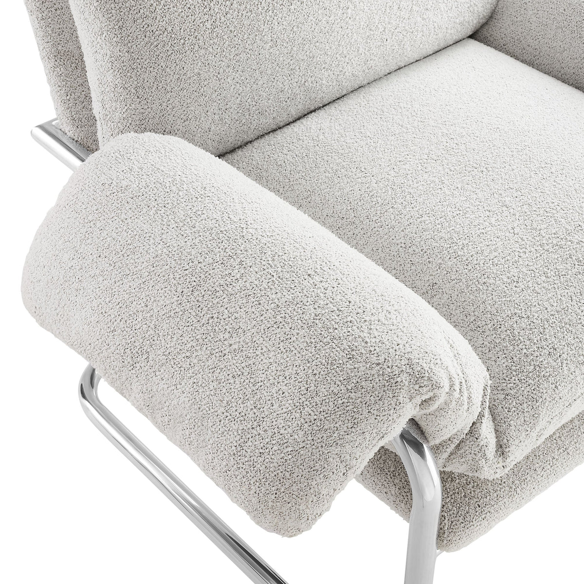 Ansel Boucle Fabric Accent Chair