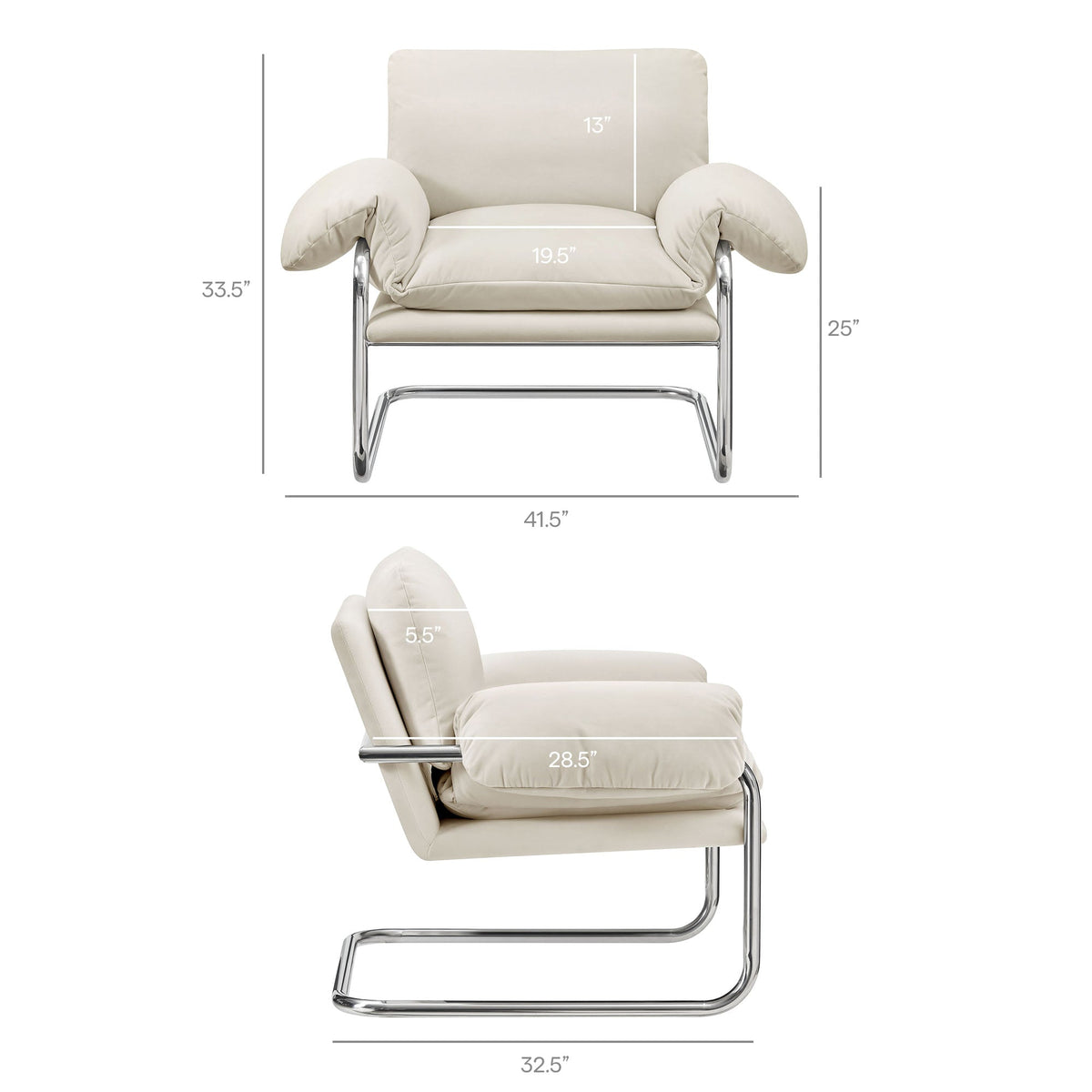 Ansel Performance Velvet Accent Chair