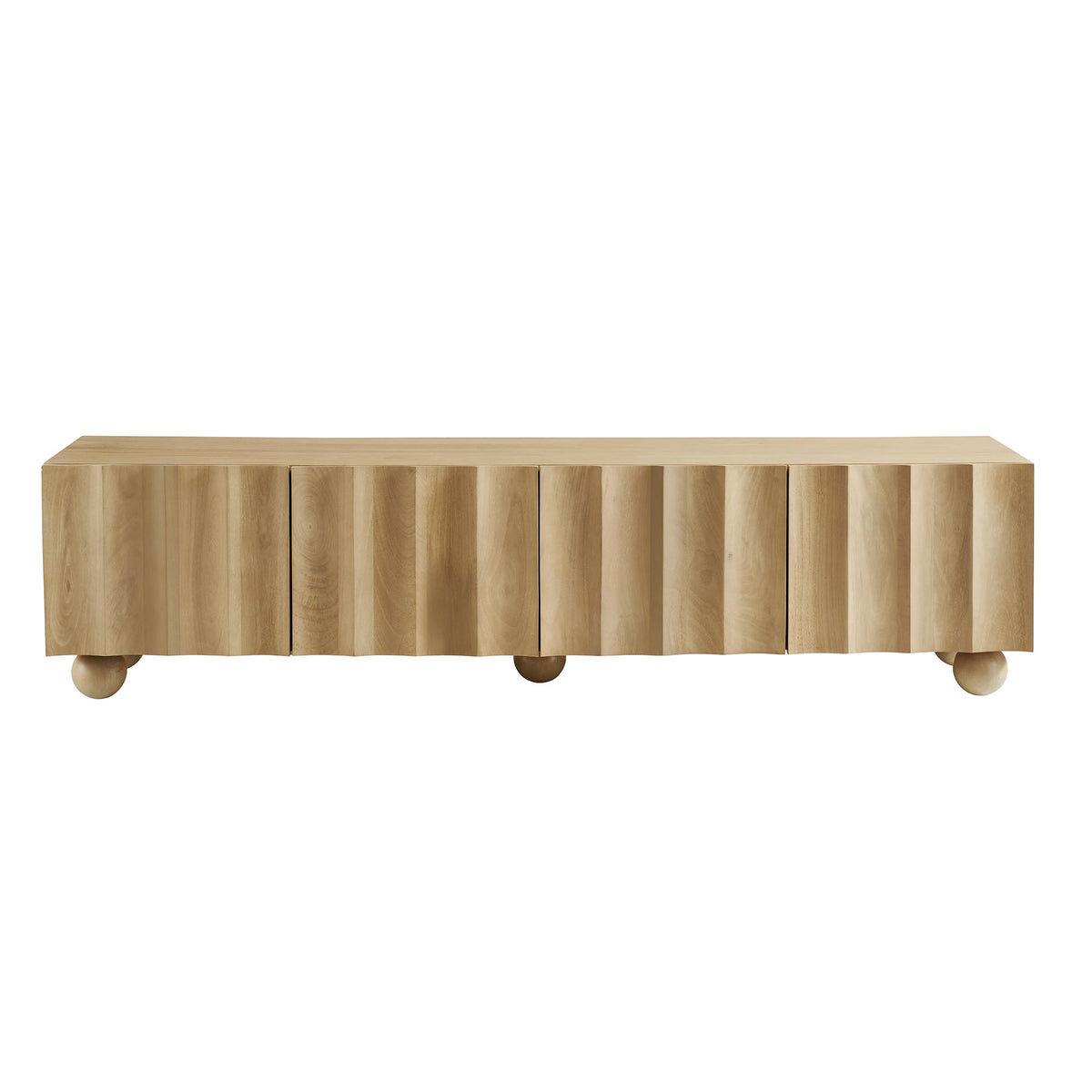 Sorren Scalloped 71" Wood TV Stand - view 6