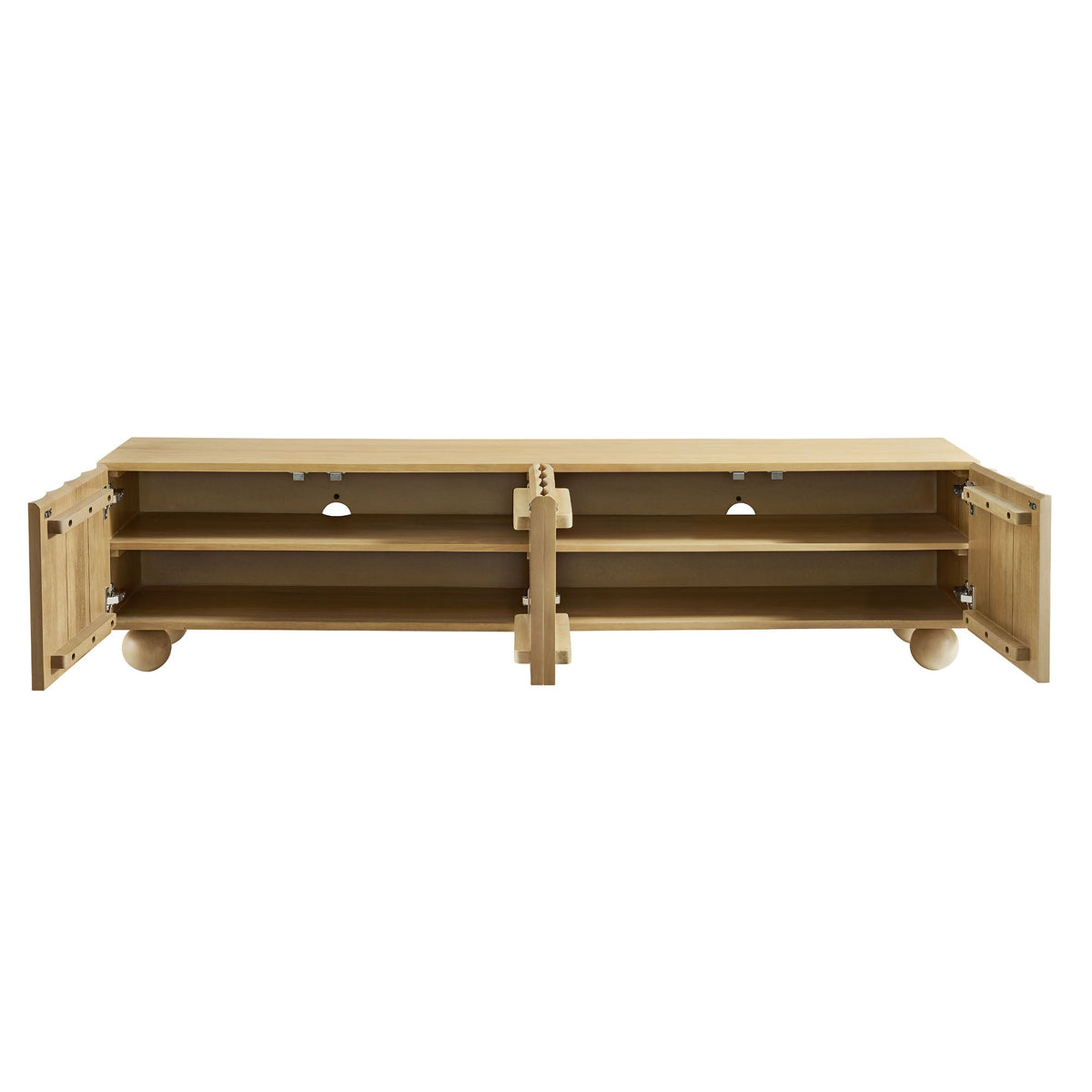 Sorren Scalloped 71" Wood TV Stand - view 8
