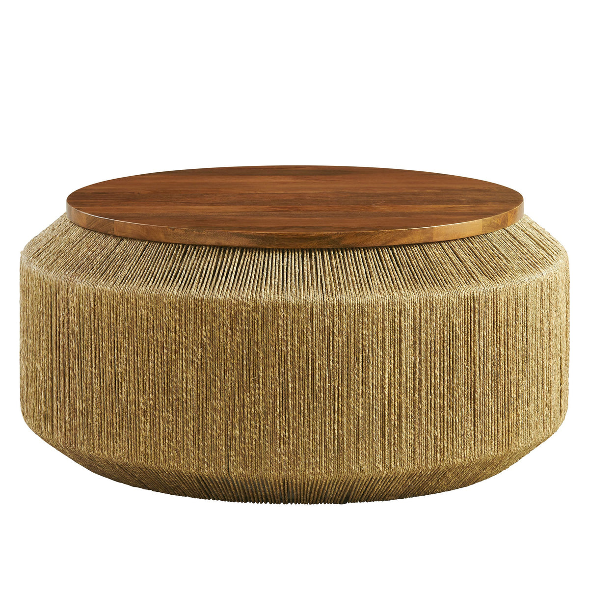 Maris Seagrass and Wood Coffee Table - view 1