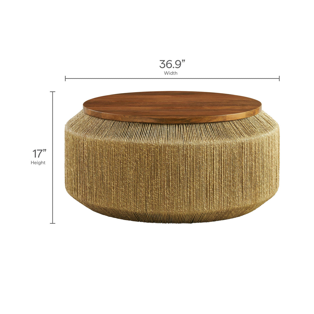 Maris Seagrass and Wood Coffee Table - view 8