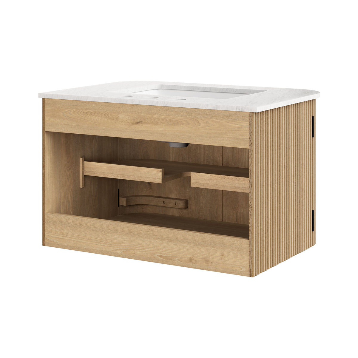 Zia Wall-Mount Bathroom Vanity with Marble Sink - view 14