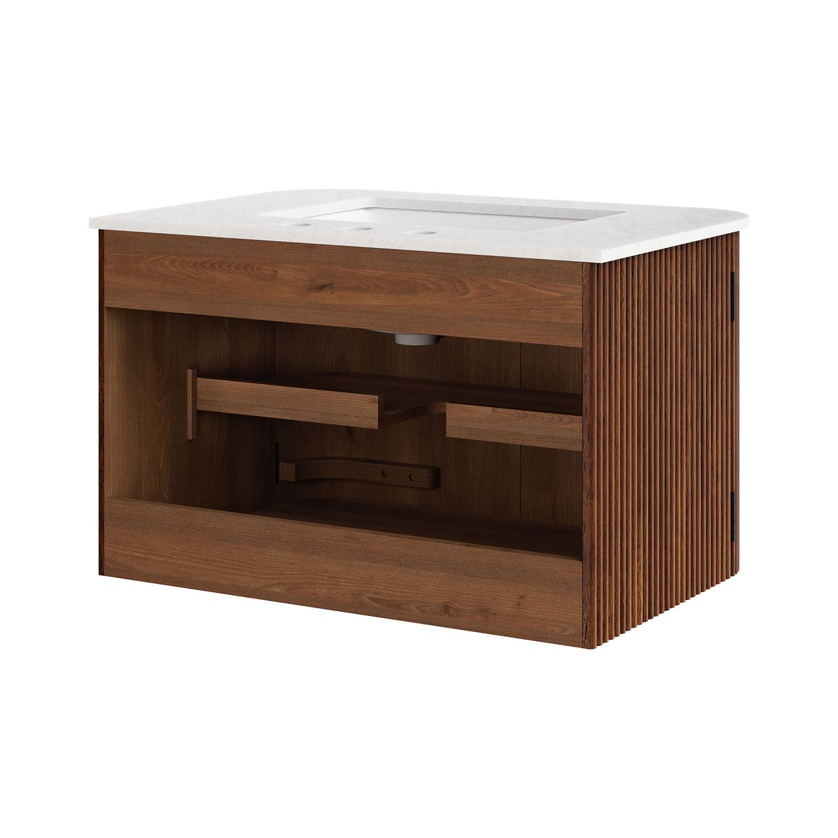 Zia Wall-Mount Bathroom Vanity with Marble Sink - view 18