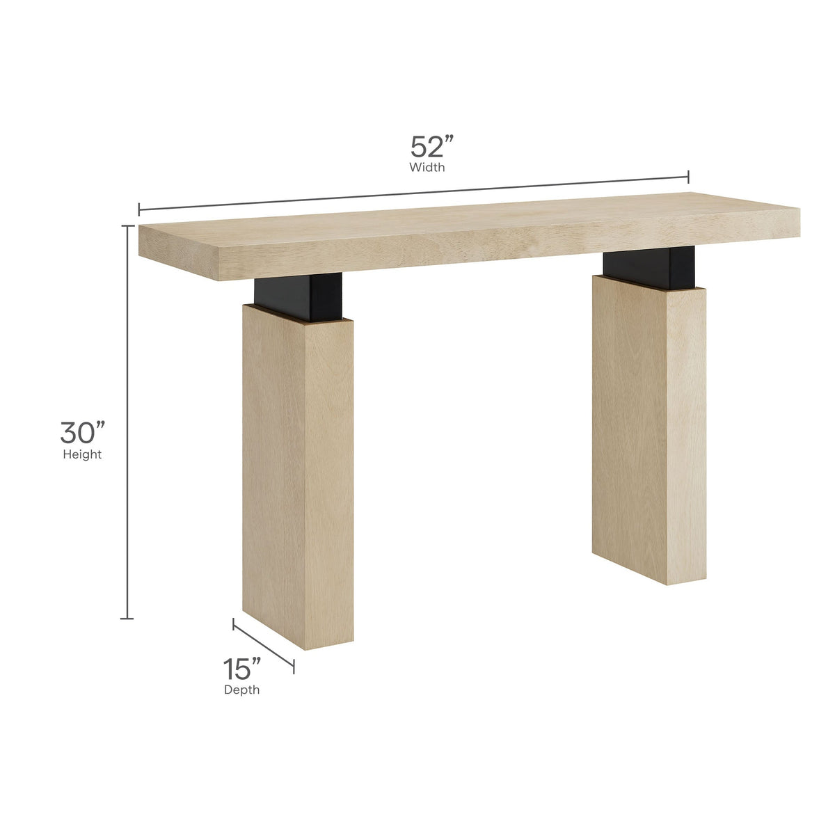 Piston 52" Rectangular Wood Console Table - view 9
