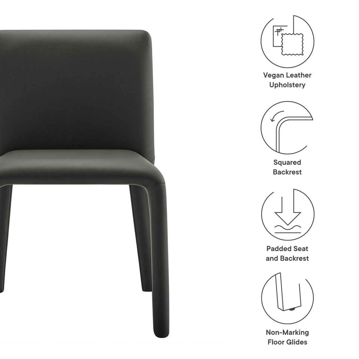 Rhodes Vegan Leather Upholstered Dining Chair