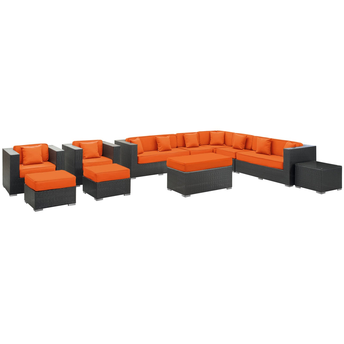 Cohesion 11 Piece Outdoor Patio Sectional Set - view 2