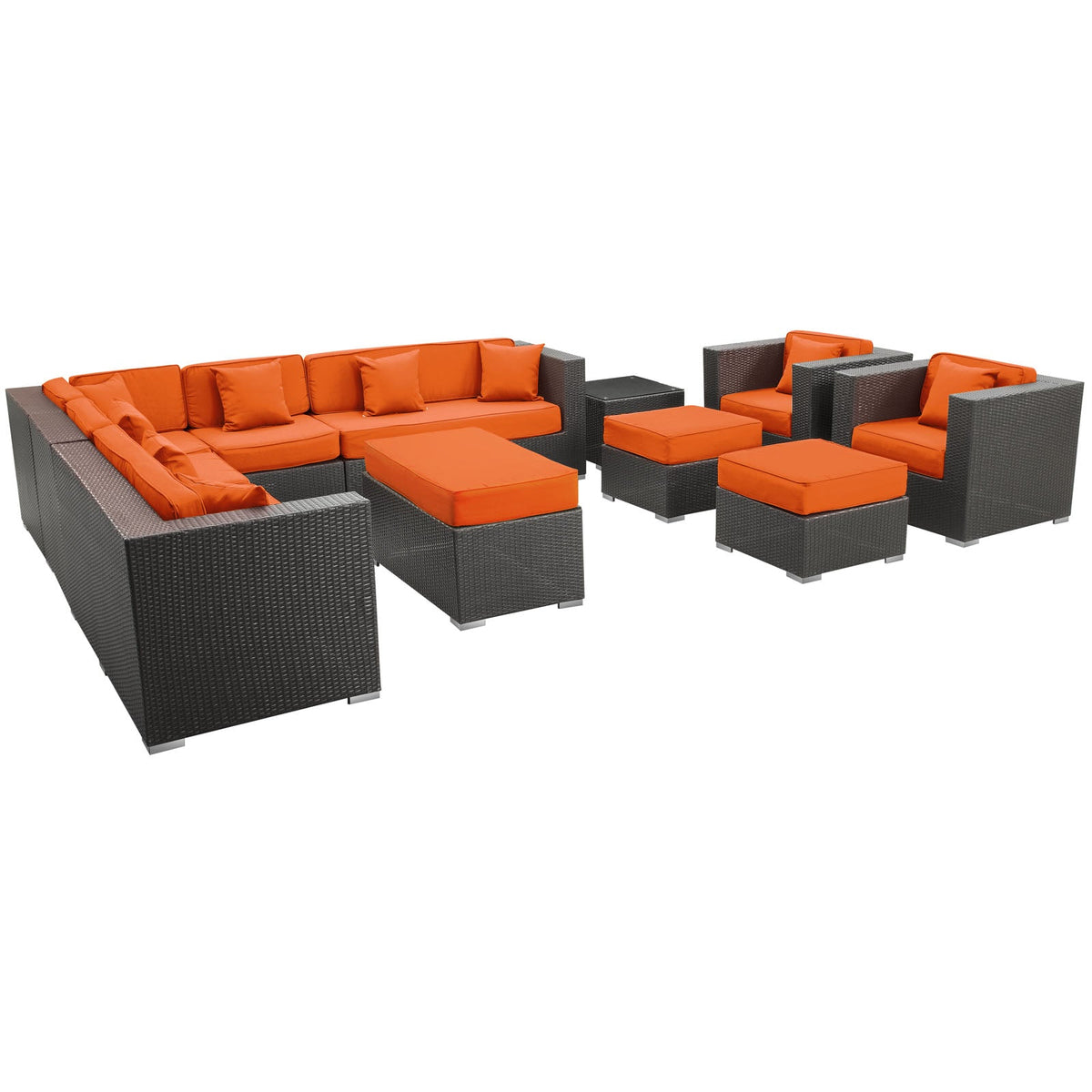 Cohesion 11 Piece Outdoor Patio Sectional Set - view 6