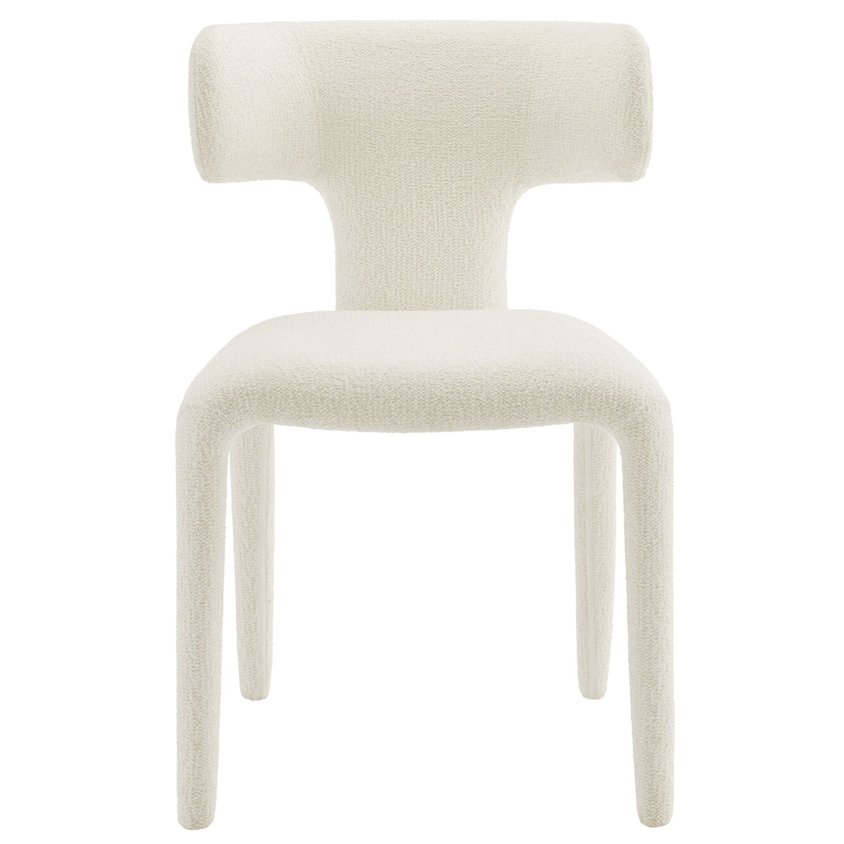 Stellan Curved Back Boucle Upholstered Dining Chair Set of Two