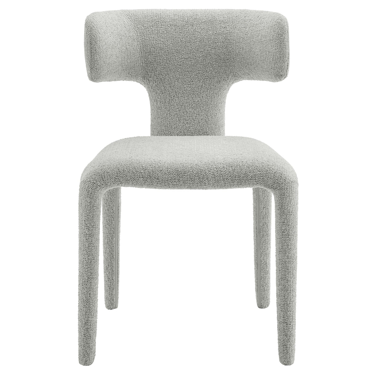 Stellan Curved Back Boucle Upholstered Dining Chair Set of Two