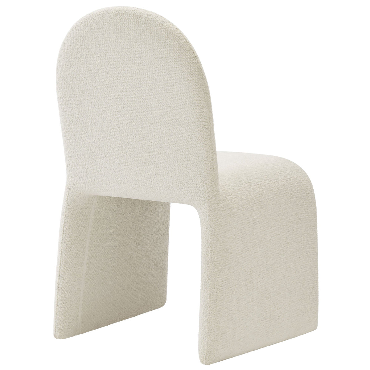 Junia Boucle Upholstered Arch Armless Dining Chair - view 5