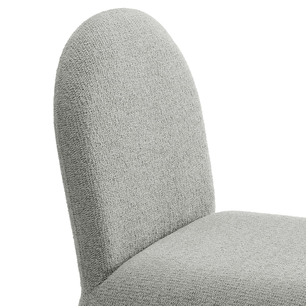 Junia Boucle Upholstered Arch Armless Dining Chair - view 10