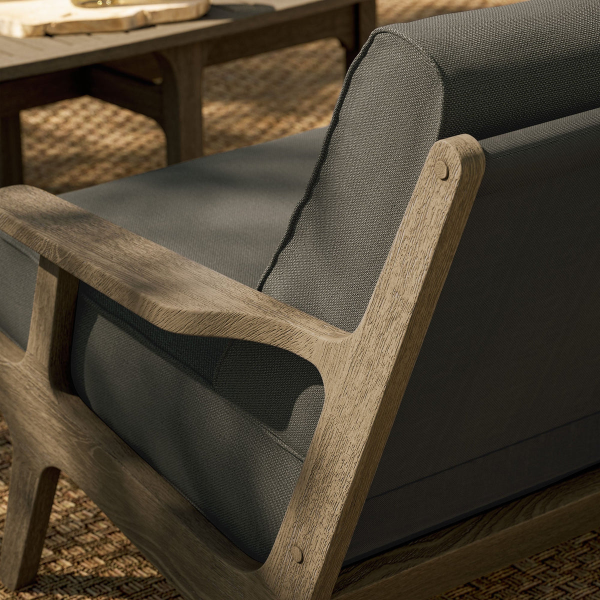 Saratoga Outdoor Teak Wood Loveseat