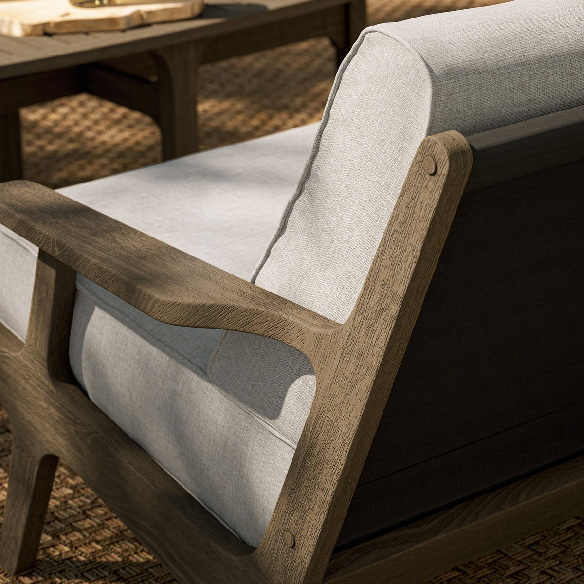 Saratoga Outdoor Teak Wood Loveseat