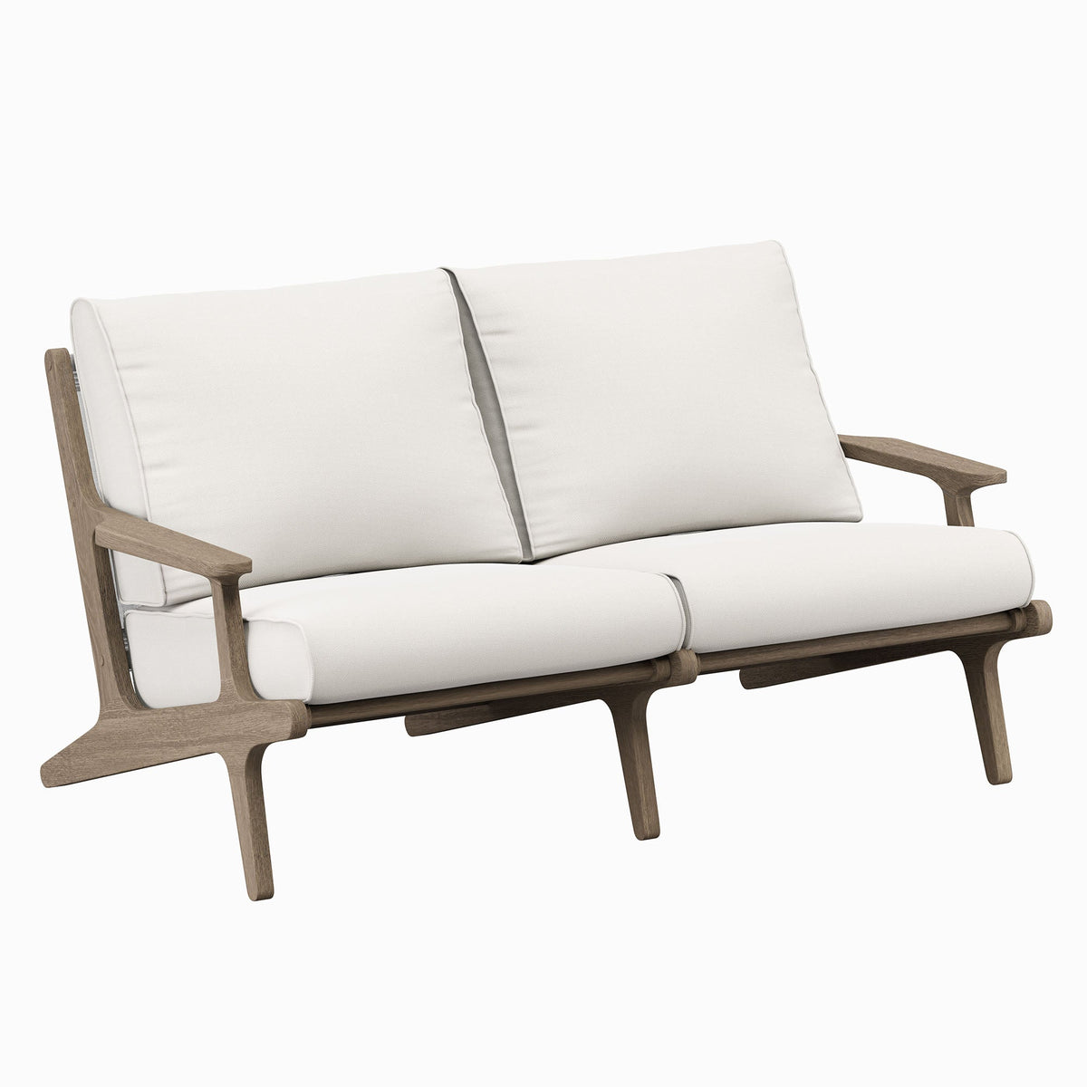 Saratoga Outdoor Teak Wood Loveseat