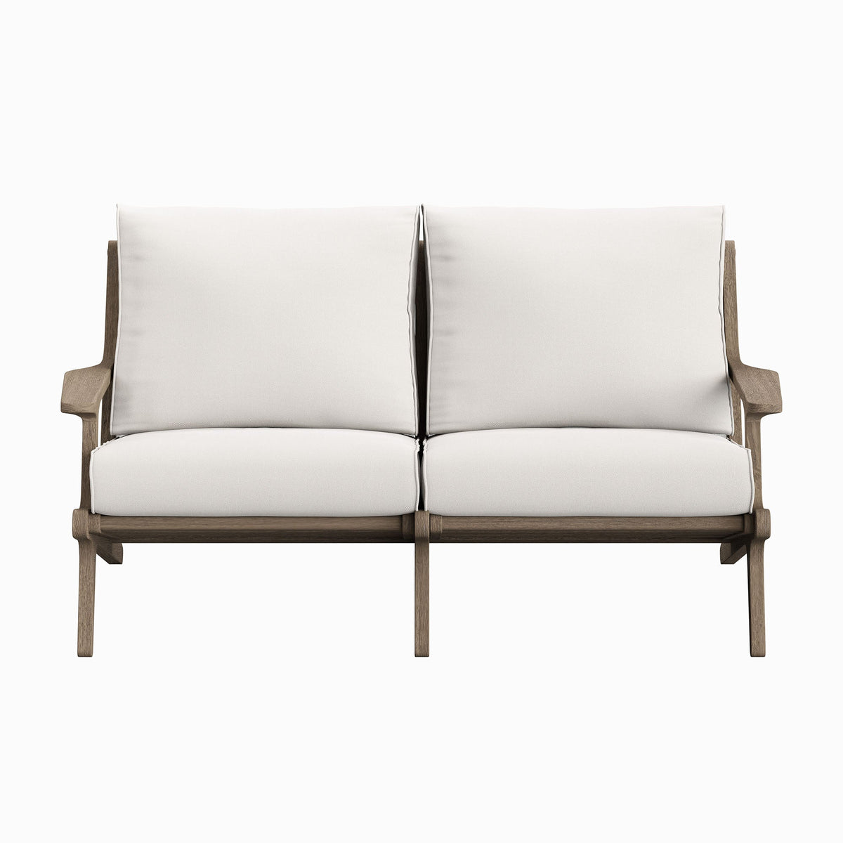 Saratoga Outdoor Teak Wood Loveseat