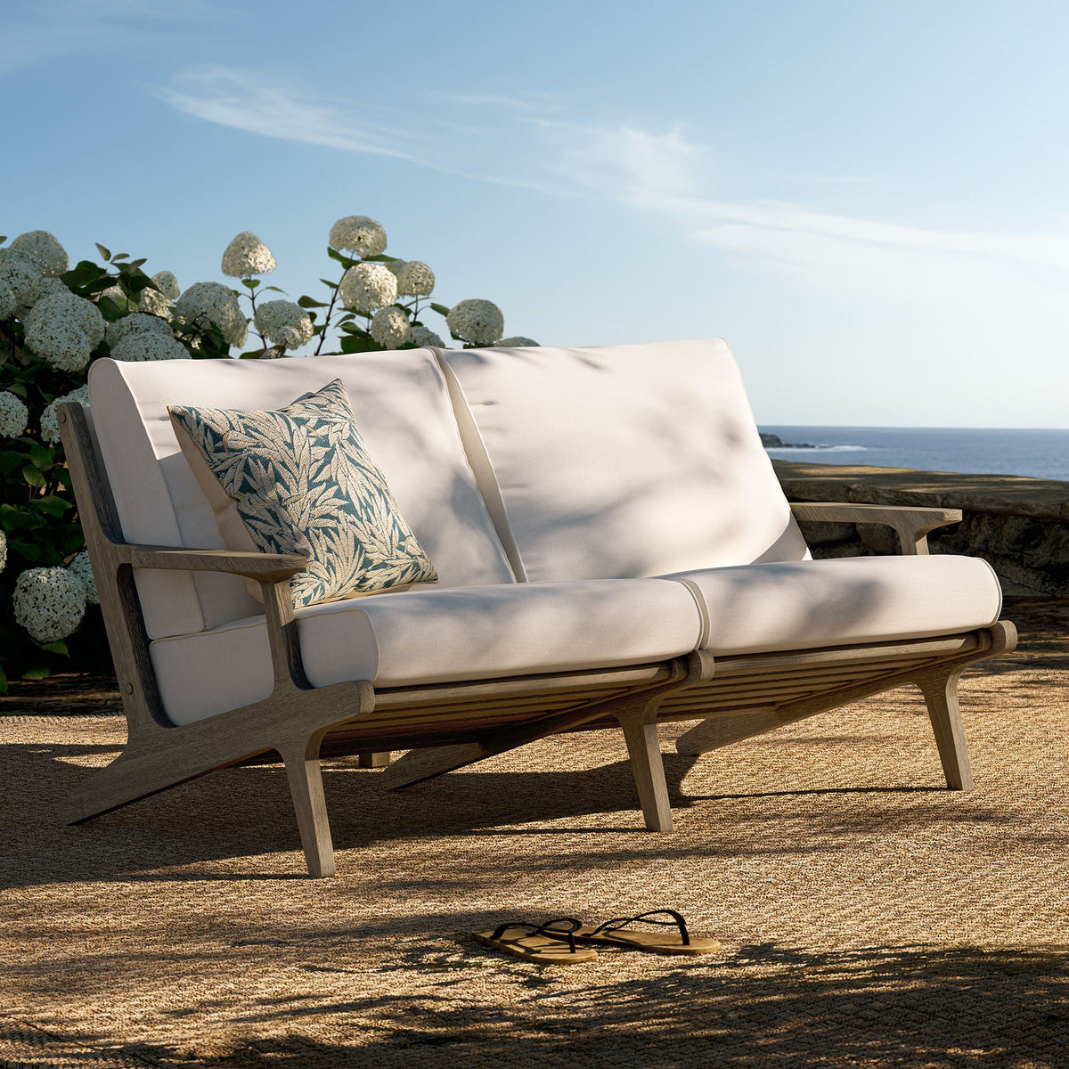 Saratoga Outdoor Teak Wood Loveseat