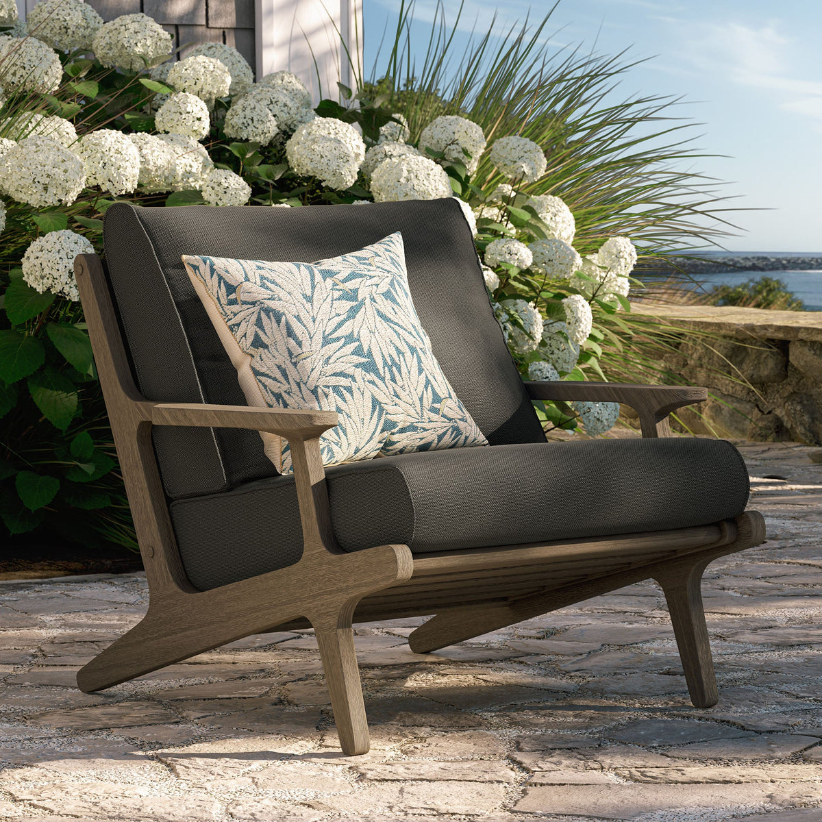 Saratoga Outdoor Teak Wood Armchair