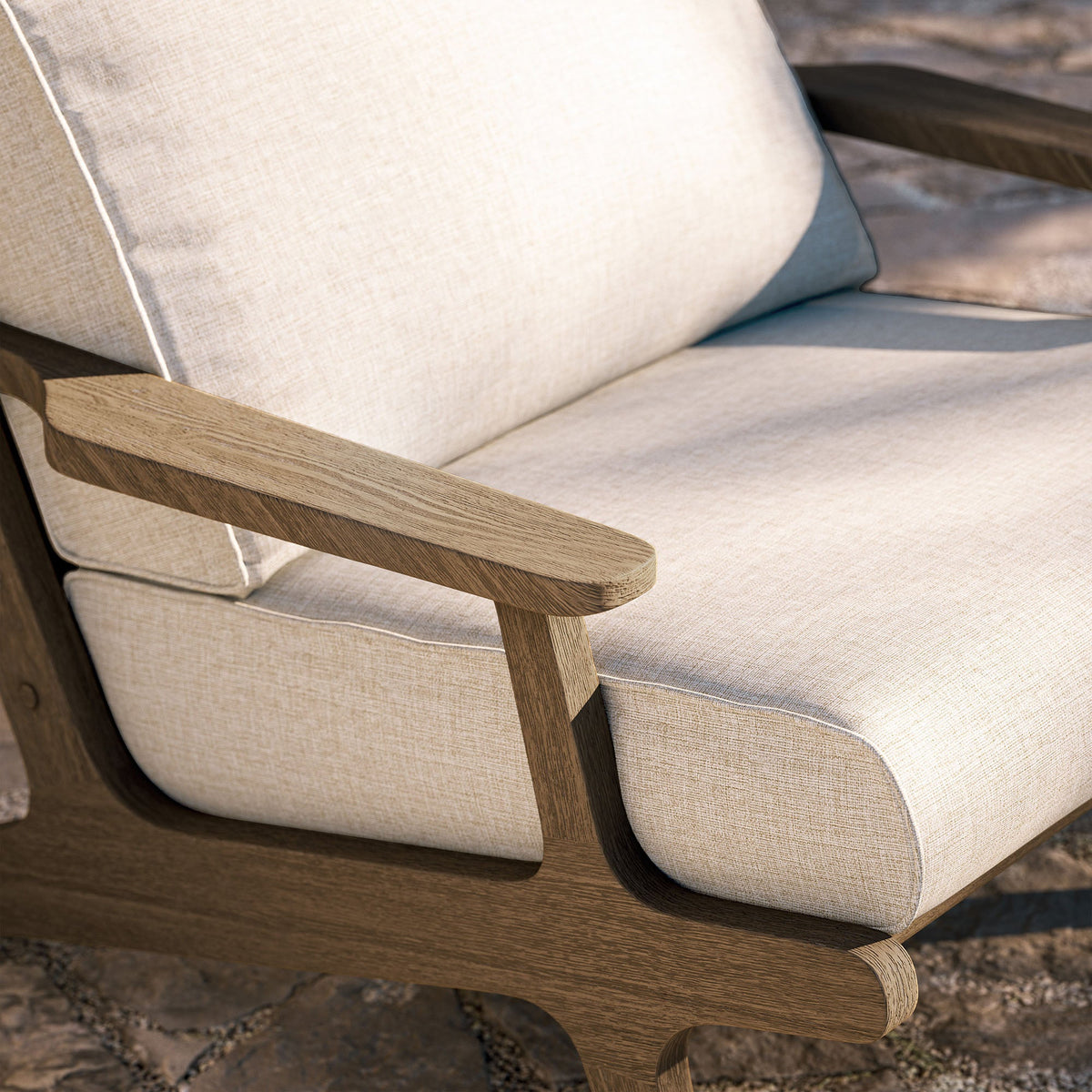 Saratoga Outdoor Teak Wood Armchair