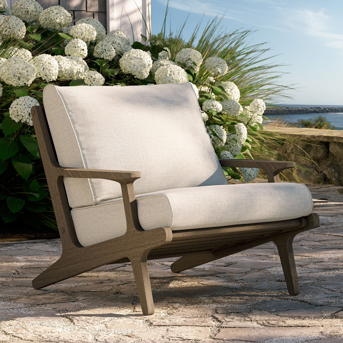 Saratoga Outdoor Teak Wood Armchair