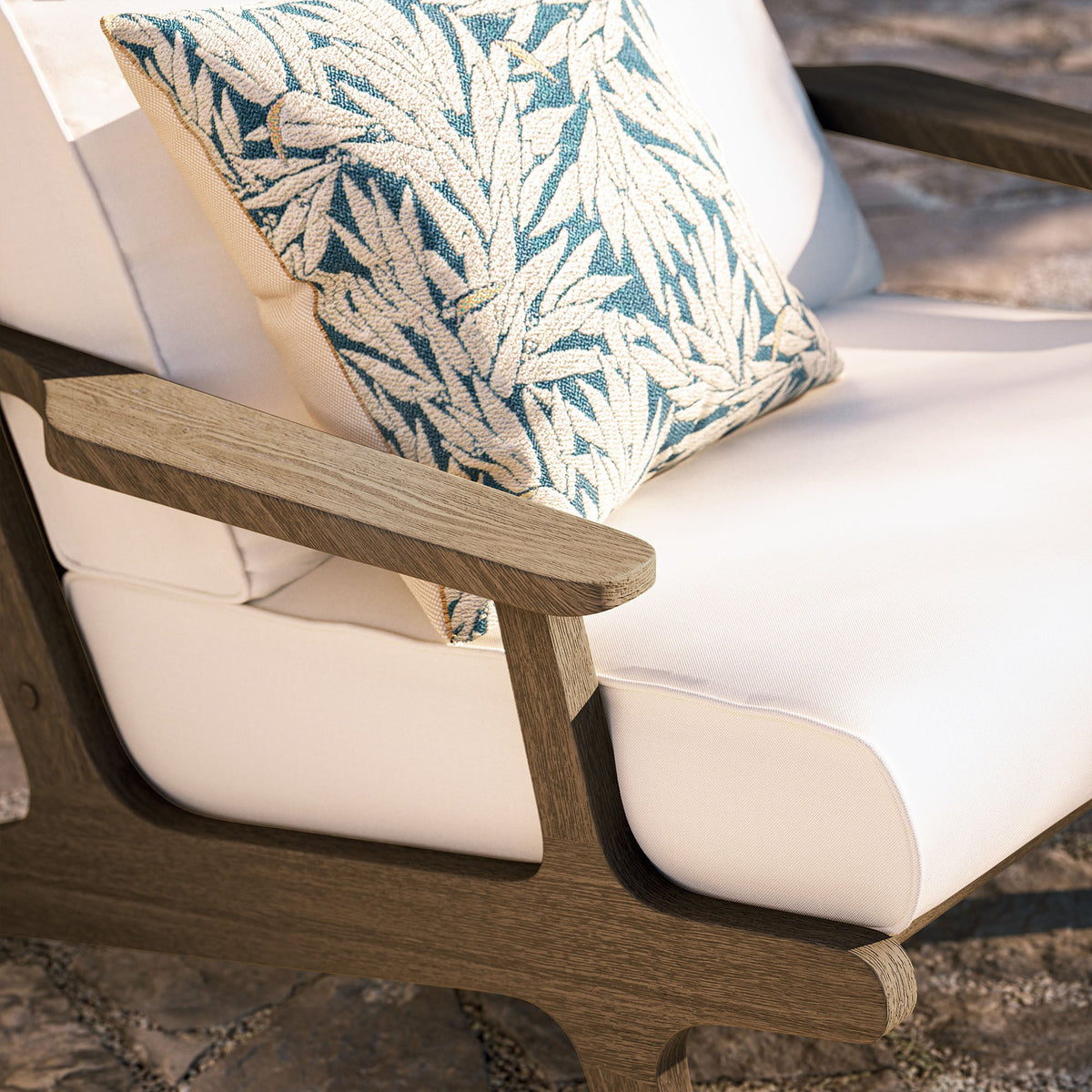 Saratoga Outdoor Teak Wood Armchair