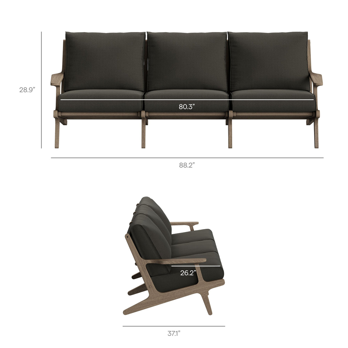 Saratoga Outdoor Teak Sofa
