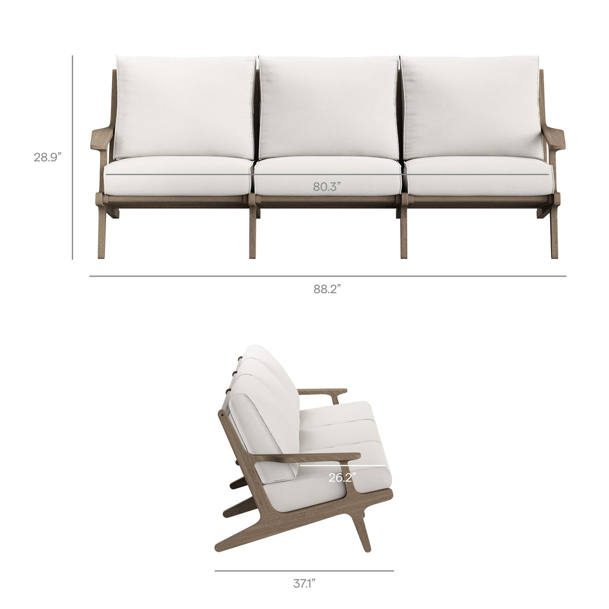 Saratoga Outdoor Teak Sofa