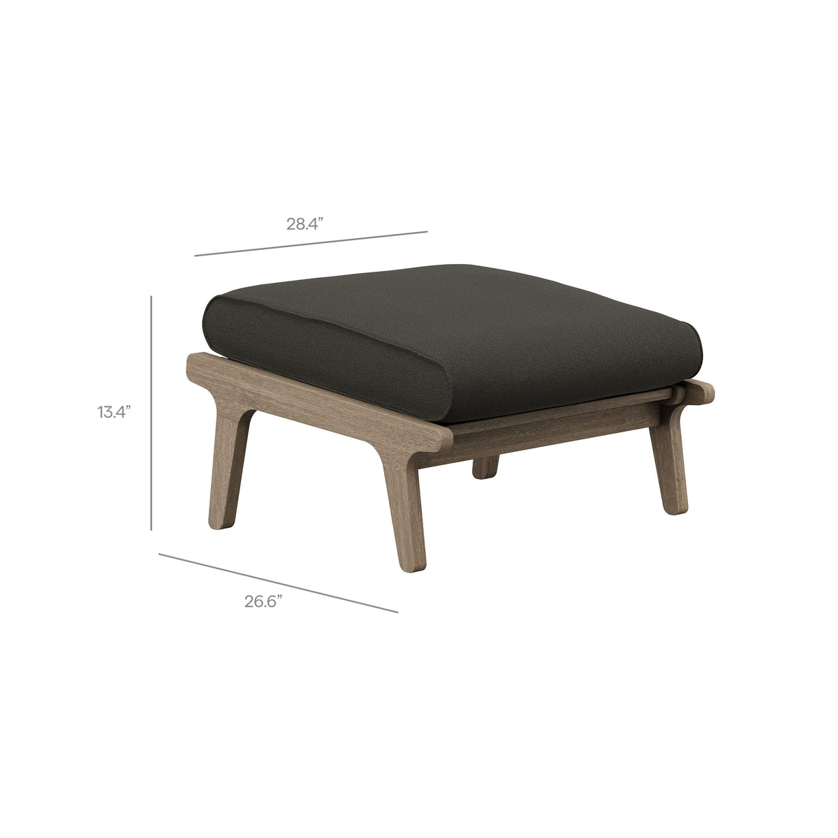 Saratoga Outdoor Teak Ottoman