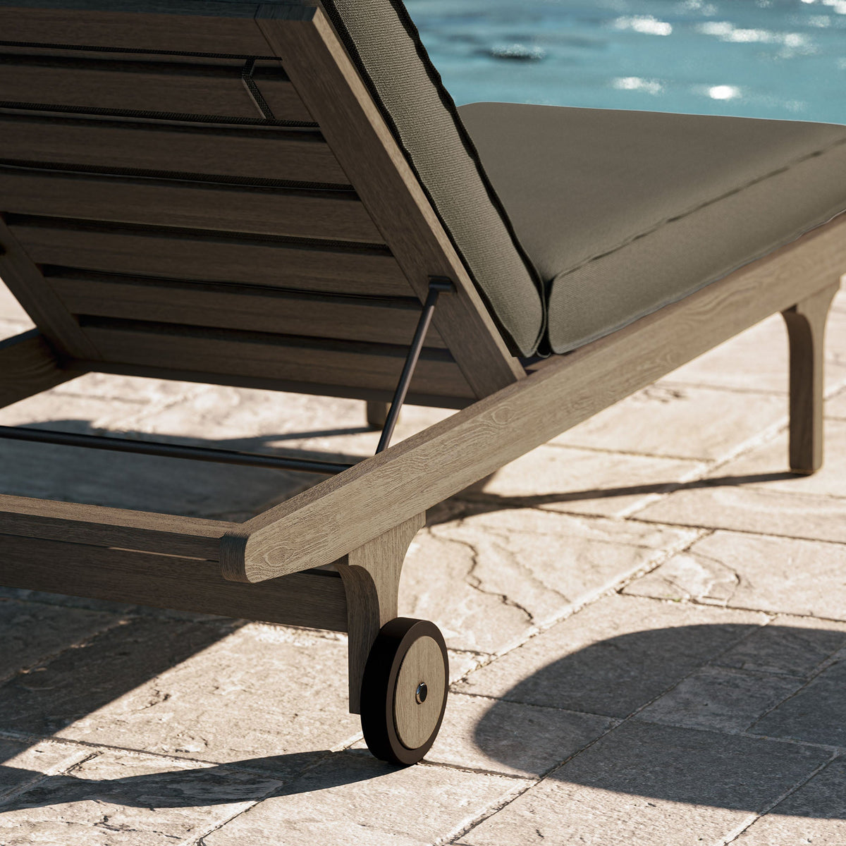 Saratoga Outdoor Teak Chaise Lounge Chair - view 18