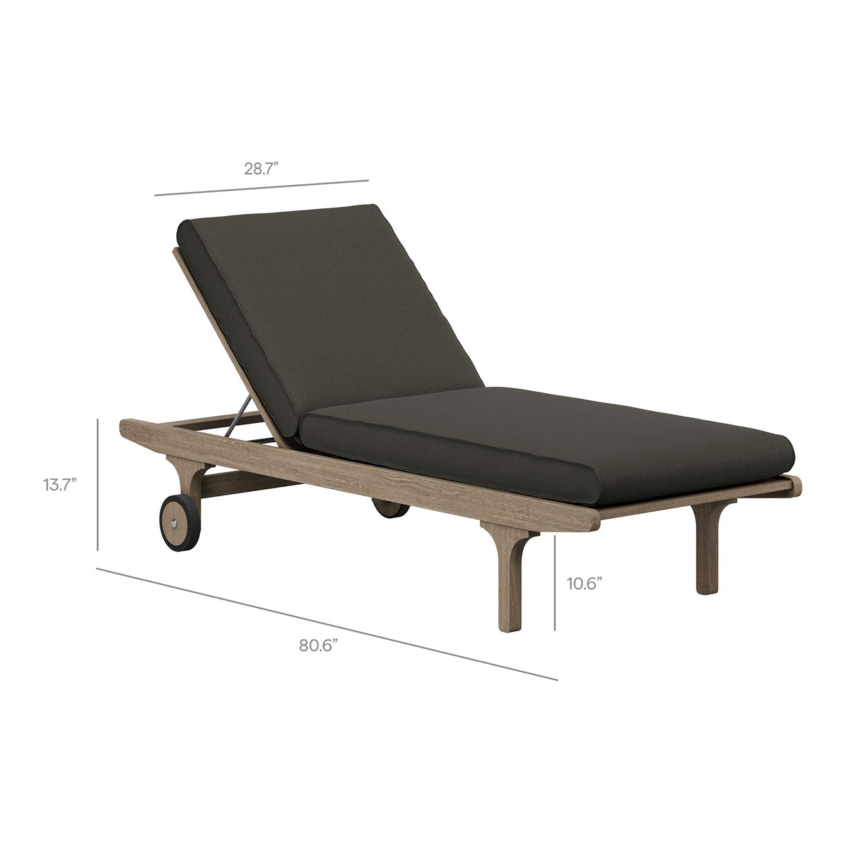 Saratoga Outdoor Teak Chaise Lounge Chair - view 27