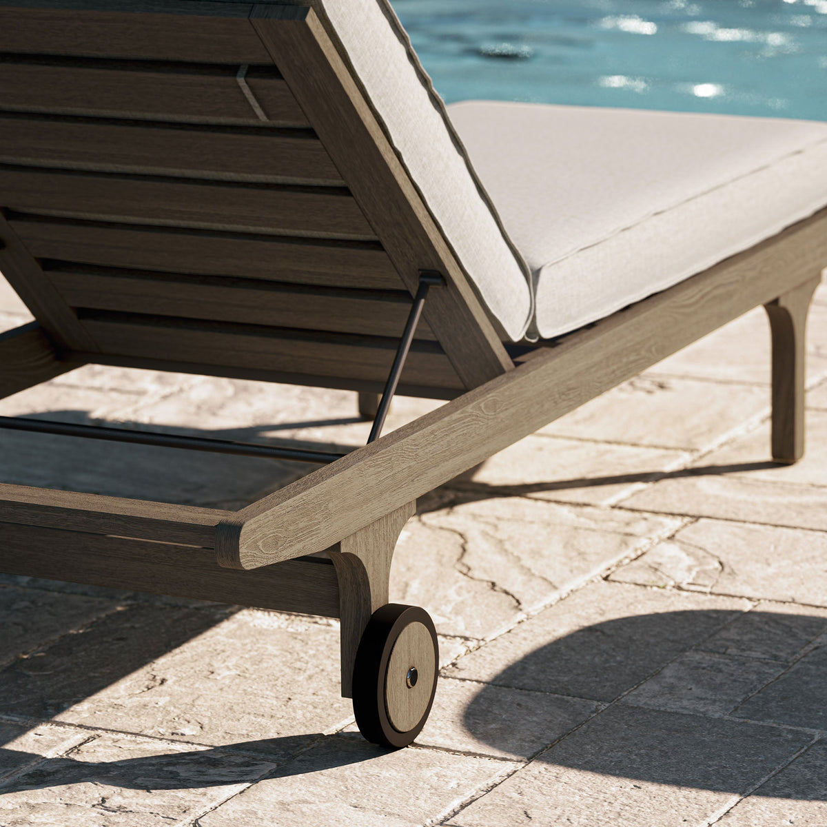 Saratoga Outdoor Teak Chaise Lounge Chair - view 17