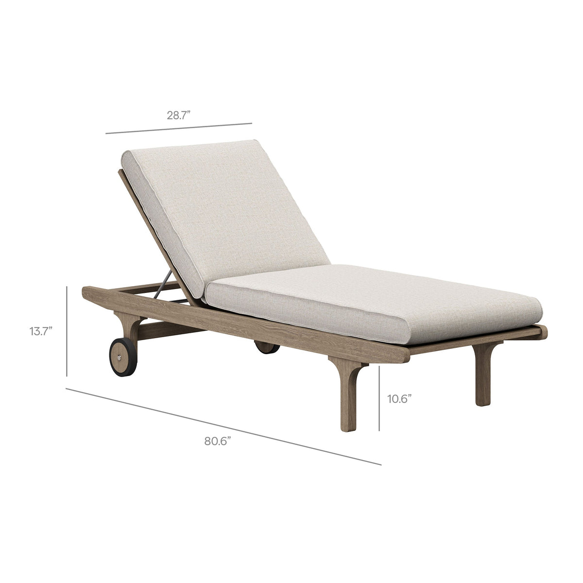 Saratoga Outdoor Teak Chaise Lounge Chair - view 26