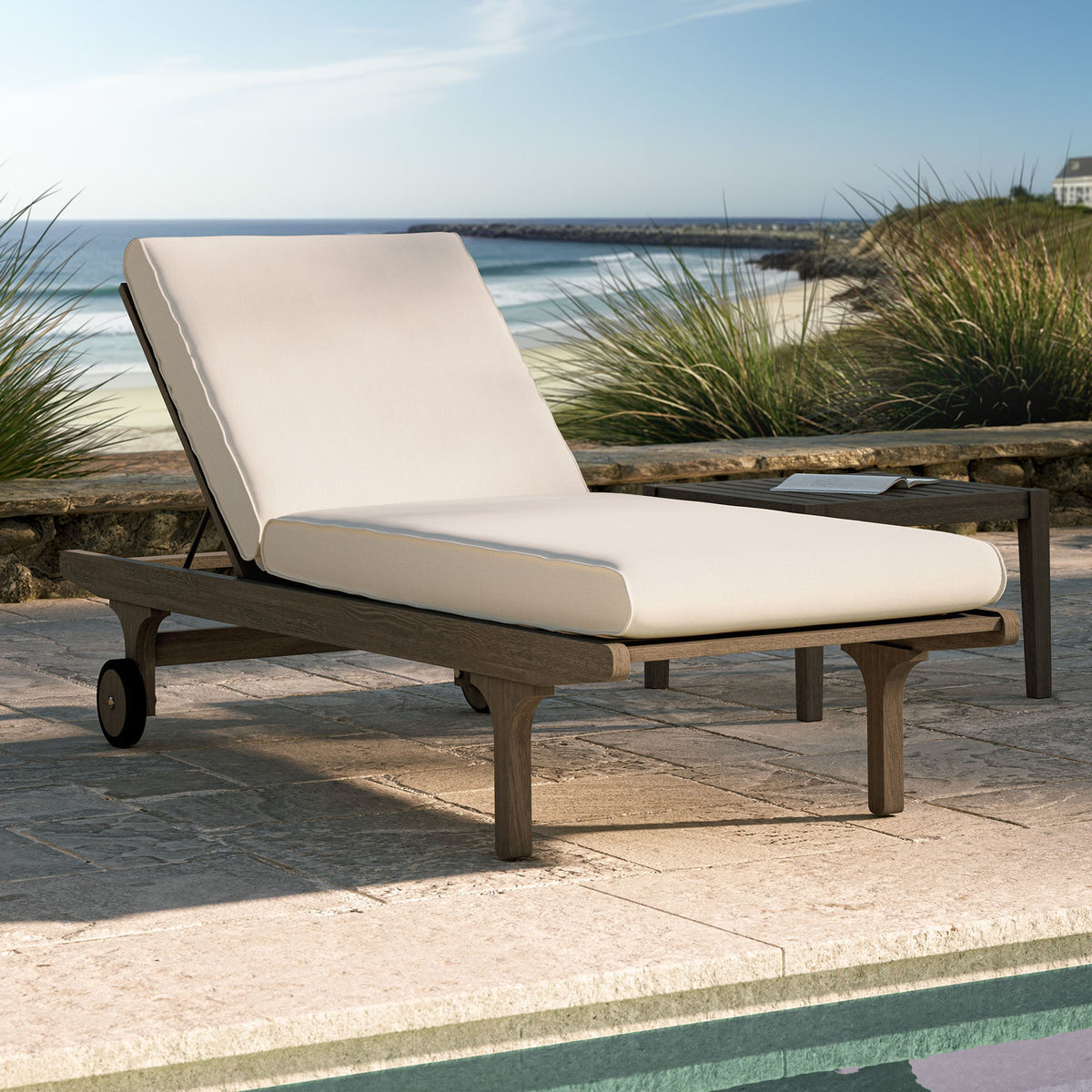 Saratoga Outdoor Teak Chaise Lounge Chair - view 19