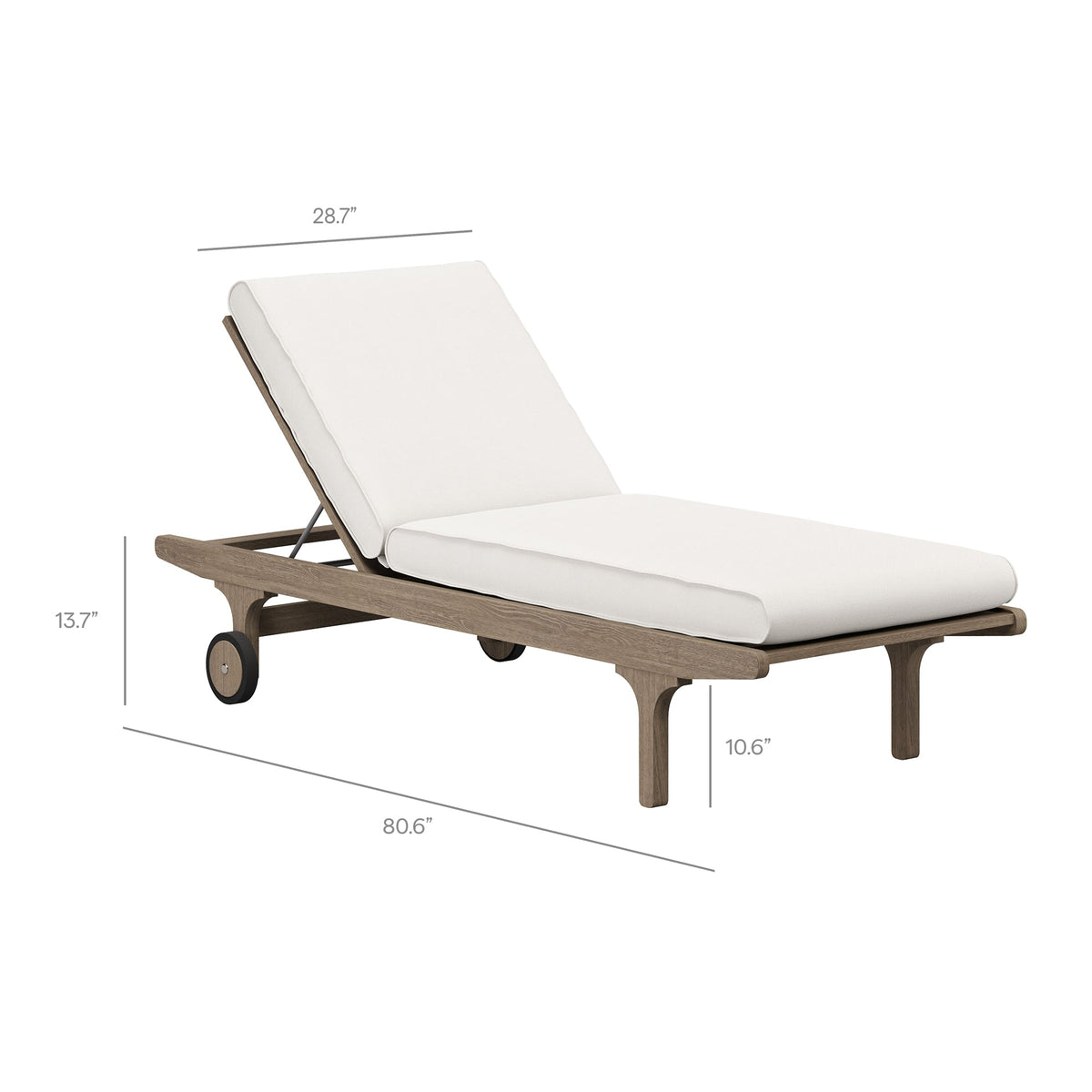 Saratoga Outdoor Teak Chaise Lounge Chair - view 25
