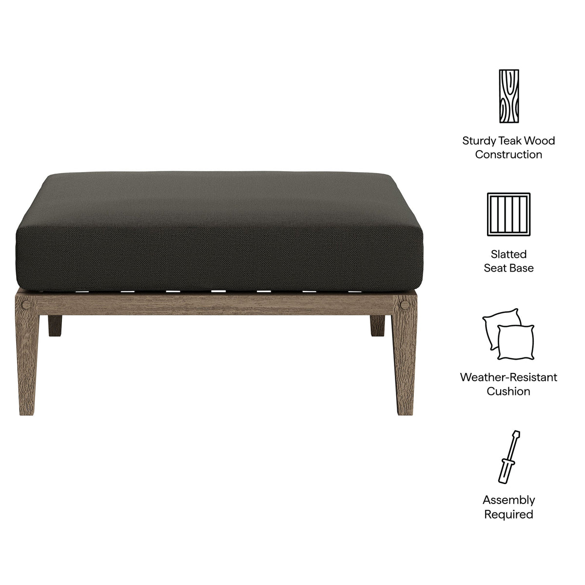 Northlake Outdoor Teak Ottoman