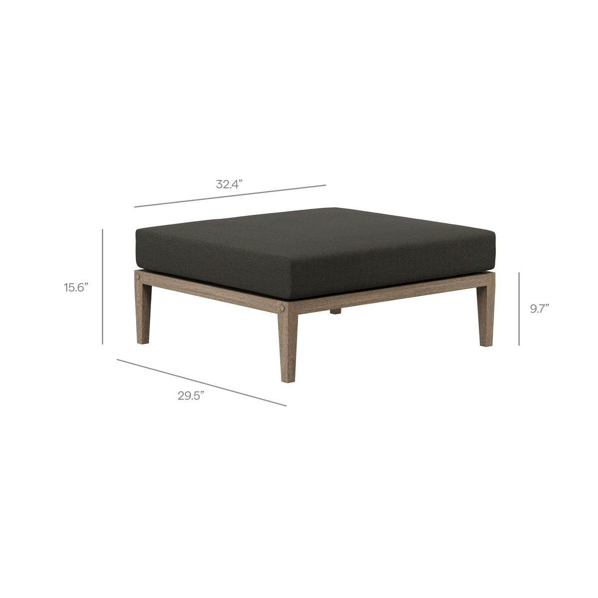 Northlake Outdoor Teak Ottoman