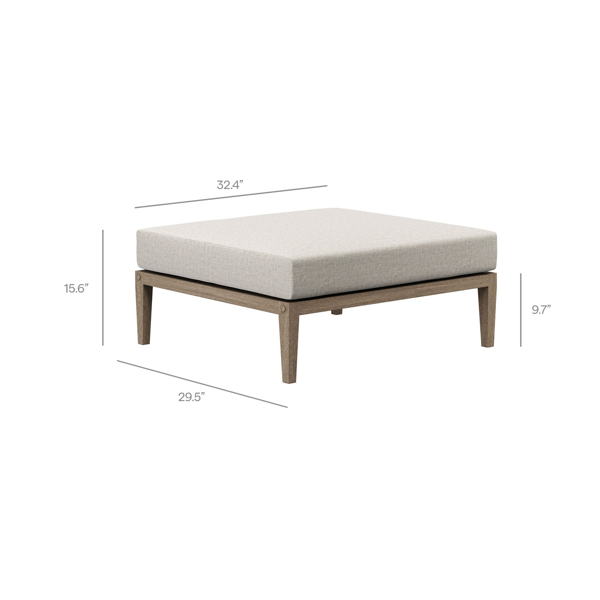 Northlake Outdoor Teak Ottoman