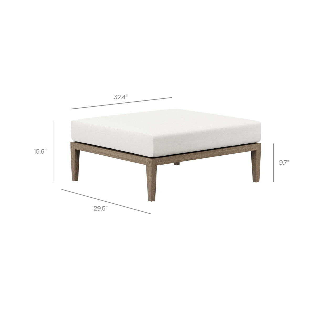 Northlake Outdoor Teak Ottoman
