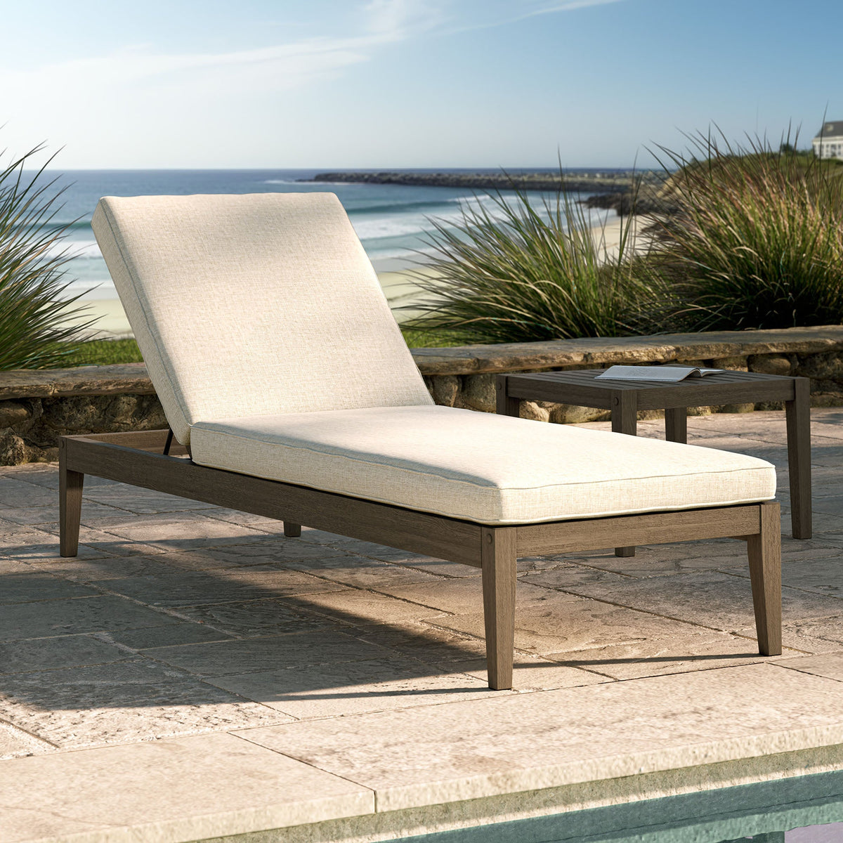 Northlake Outdoor Teak Chaise Lounge - view 20