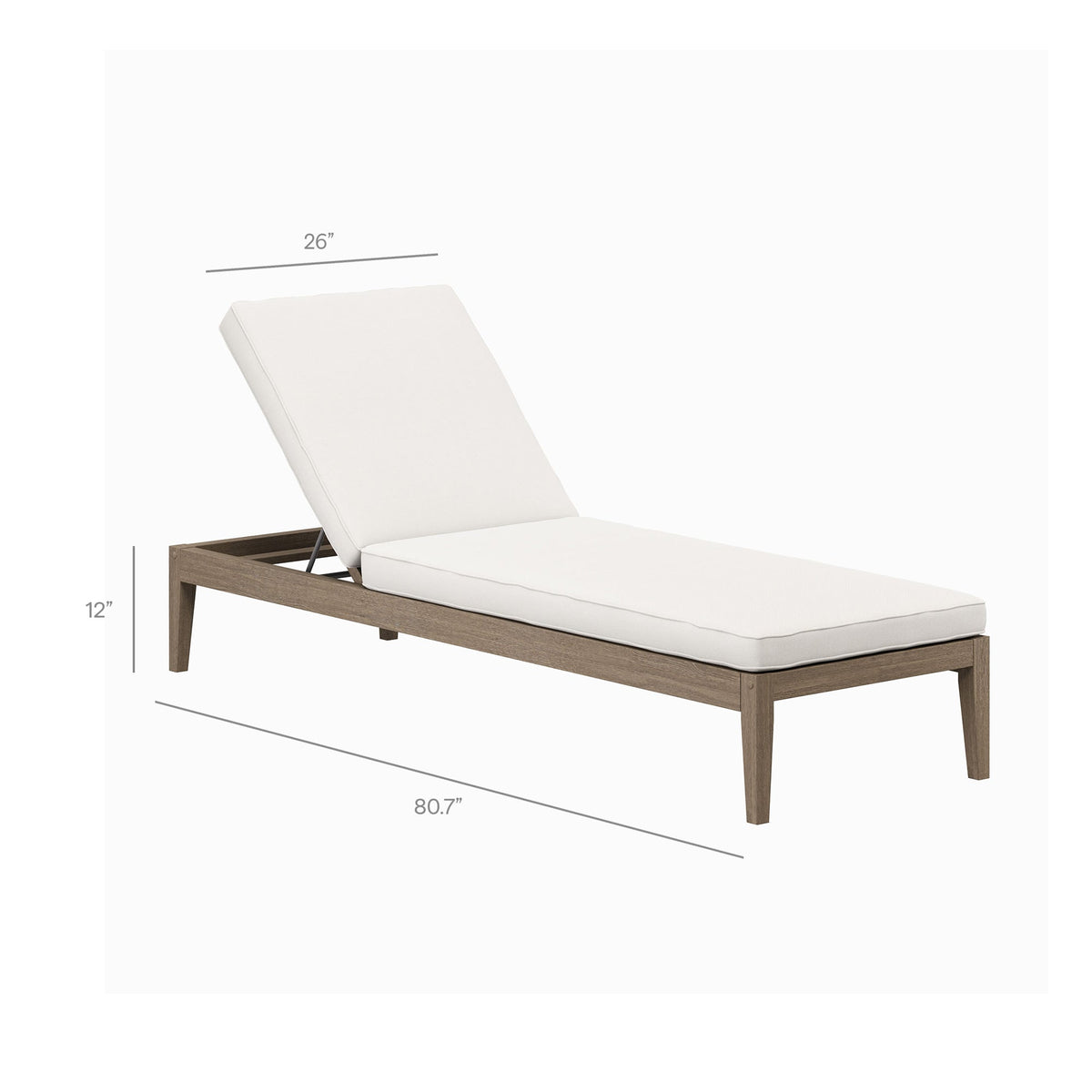 Northlake Outdoor Teak Chaise Lounge - view 25