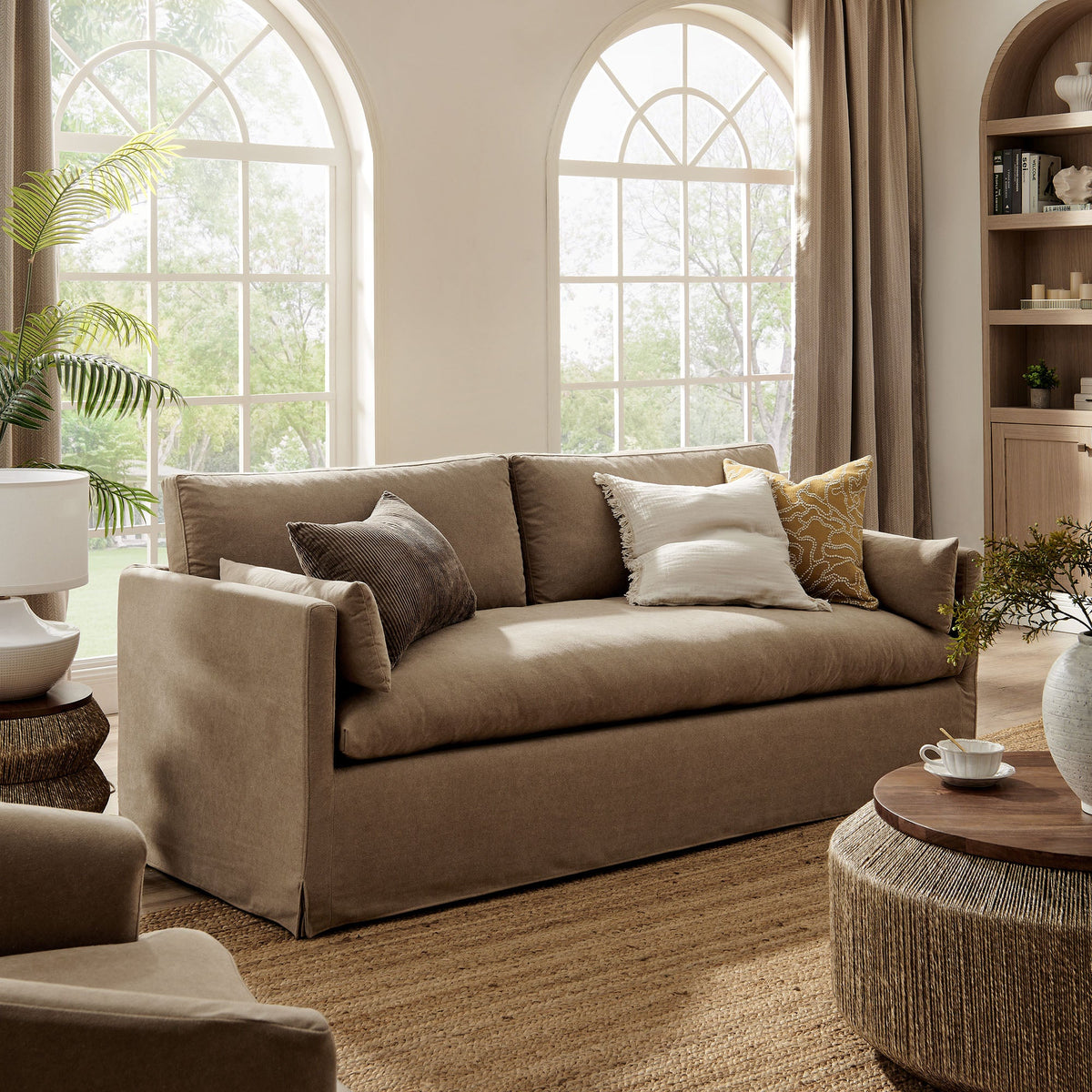 Wellfleet 85" Slipcovered Fabric Sofa