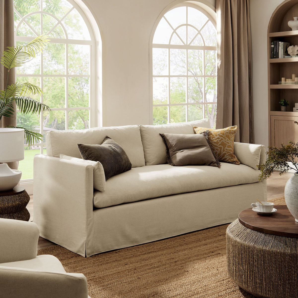 Wellfleet 85" Slipcovered Fabric Sofa