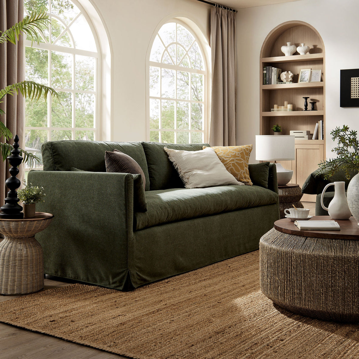 Wellfleet 85" Slipcovered Fabric Sofa