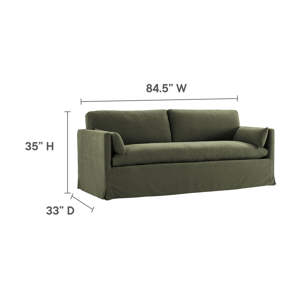 Wellfleet 85" Slipcovered Fabric Sofa