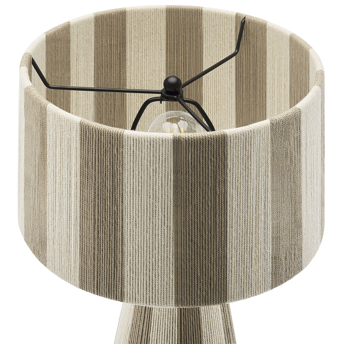 Renae Handwoven Cotton Thread Striped Table Lamp