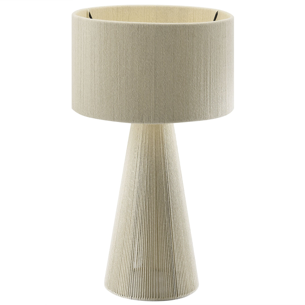 Gia Handwoven Cotton Thread Striped or Plain Table Lamp