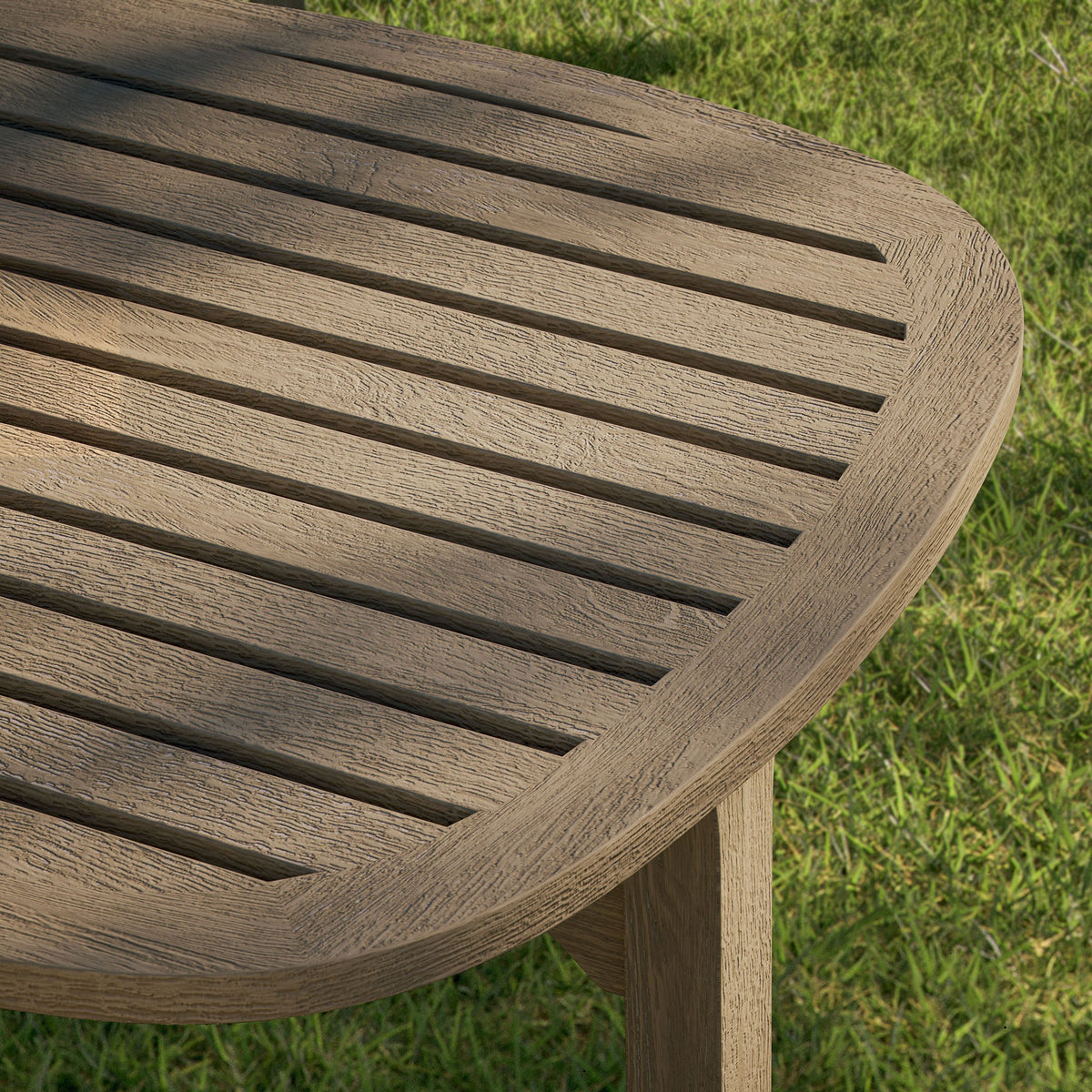 Saratoga Square Outdoor Patio Teak Wood Side Table
